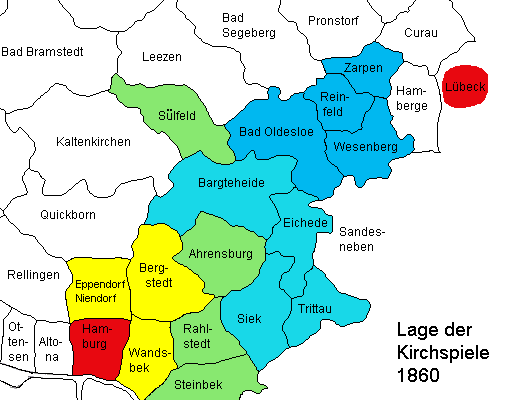 Detailkarte Kirchspielgrenzen